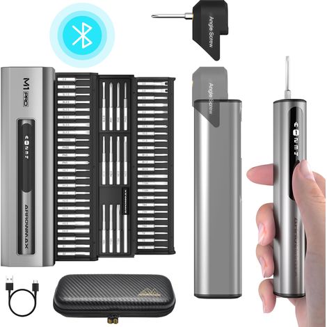 Mini tournevis électrique de précision 7,4 V, embouts magnétiques 60 en 1, max 3 Nm, 5 modes de couple, 6 pans hexagonaux, kit d'outils de réparation pour appareil photo portable (1/5)