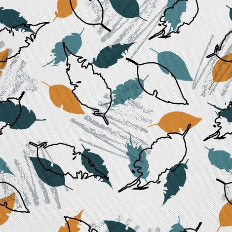 Tela decorativa para exteriores Oxford - Motivo de hojas pintadas I DX353 (1/5)