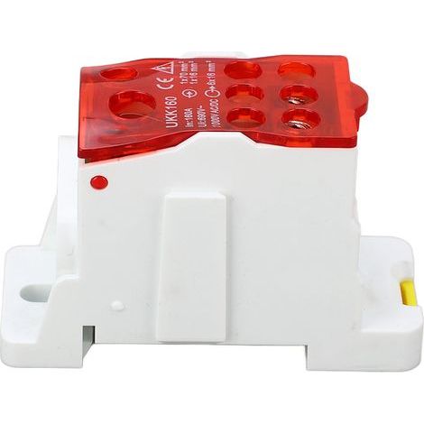 Boîte de distribution de bornes 690V 160A, bloc de Rail DIN, jonction de puissance pour l'électricité rouge (1/5)