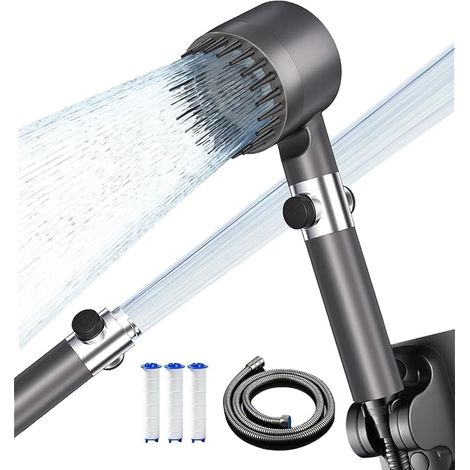 Pommeau Douche Anti Calcaire Haute Pression, Pommeau de douche avec Filtre Economie Deau-Laokuan Hui