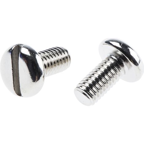 Vis à métaux RS PRO M6 à tête Cylindrique fendue en Laiton, 12mm ( Prix pour Sachet de 50 )