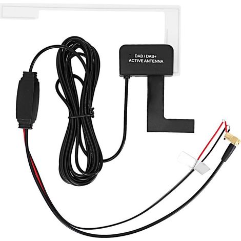 Antenne de Voiture Fil de Voiture de 3 Mètres Antenne Dissimulée par Patch Radio Numérique 20db Adhésif Antenne Dab SMB 12V (1/5)