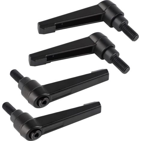 4PCS Poignées de Serrage Réglables M8, Poignée de Levier de Serrage Rapide en Acier avec 16mm Goujon