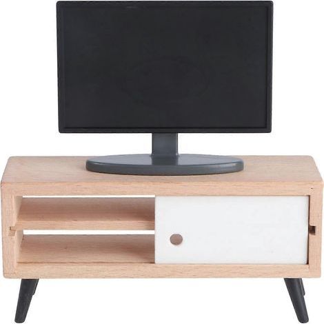 Kit de décoration TV à faire soi-même avec meuble TV et mini-électroménager décoratifs, accessoire photo chic-12.00X6.00X4.00CM (1/4)