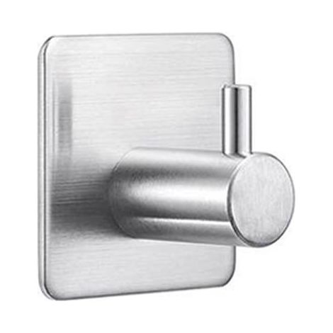 Porte-serviettes sans perçage - cylindrique carré en acier inoxydable brossé (1/5)
