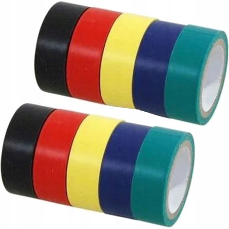 Nastro isolante per cavi in PVC, 19 mm x 8 m, 10 pezzi. (1/2)