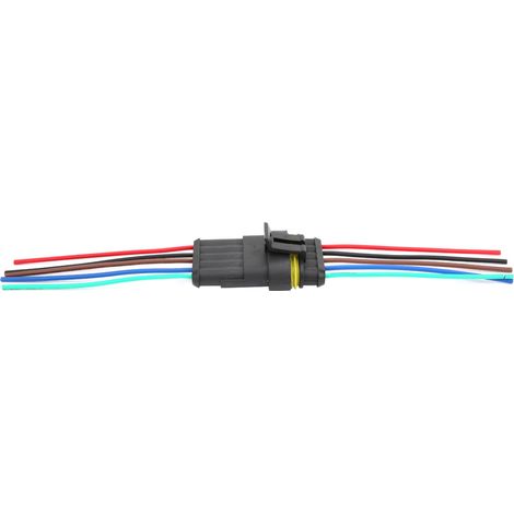 2 jeux de connecteurs électriques étanches pour voiture 4/5/6 broches avec câble (5P) (1/5)