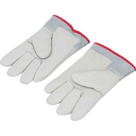 Gants anti-gel -260°C manutention glace sèche azote liquide NH3 station GNL frigo 26cm PU cuir 2 pièces (1/5)