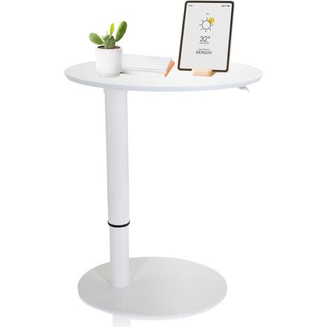 Stehtisch / Beistelltisch STAND III 65 x 50 cm oval weiß hjh OFFICE (1/5)