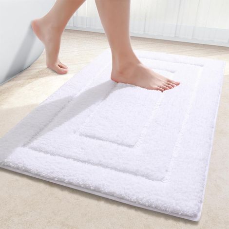 1 Tapis de bain, Microfibre, Antidérapant, Caoutchouc TPR, Absorbant, Salle de bain (1/5)