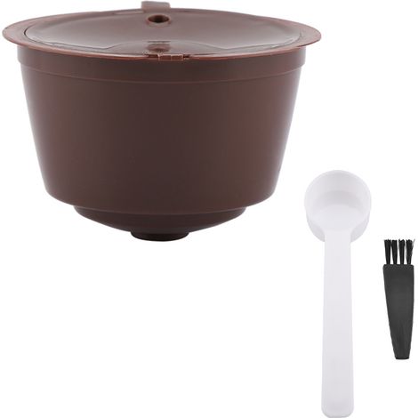 Capsule De Café Rechargeable - Acier Inoxydable 304 Et Plastique - Avec Cuillère Et Brosse - 1 Pièce (1/5)