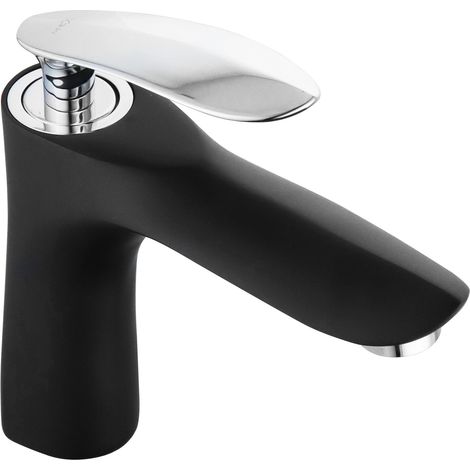 Mexen Lily grifo de lavabo, negro/cromo - 73600-17 (1/2)