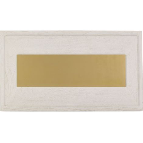 Tête de lit 160x8x920 Bois Blanc/Métal Doré (1/4)