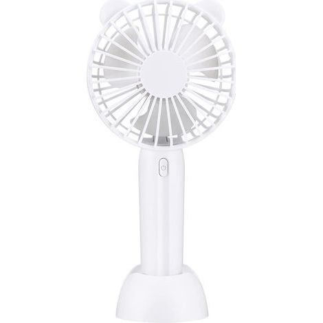 Mini ventilateur portatif Antlers Design Ventilateur de poche 3 vitesses Conseils de refroidissement par vent pour mini ventilateur de bureau extérieur - Blanc Ours(pile non incluse) (1/4)