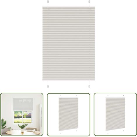 vidaXL Plissee Hellgrau 85x150 cm Stoffbreite 84,4 cm Polyester (1/5)