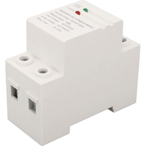 Einphasiger 40A AC230V Spannungsschutz, selbstrückstellendes Überspannungs- und Unterspannungsschutzgerät mit Kontrollleuchte, hoher Eingangs- und niedriger Ausgangsspannung. (1/5)