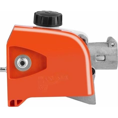 Boîte de vitesses pour tronçonneuse 26 mm à 9 cannelures, tête de boîte de vitesses pour outils, élagueuse, débroussailleuse, sécateur, taille-haie (orange) (1/4)