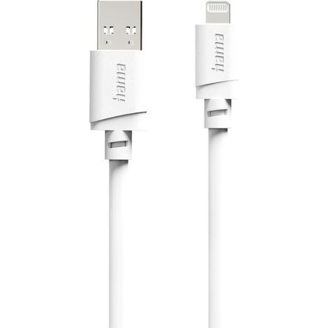 Hama USB-Ladekabel USB 2.0 Apple Lightning Stecker, USB-A Stecker 2 m Weiß 00201801 (1/5)