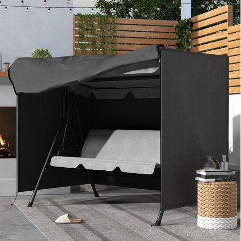 housse balancelle jardin protection polyester gris HAVRYA (1/4)