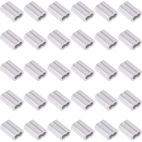 Lot de 200 manchons à sertir en aluminium de 2,5 mm pour câble métallique et câble ou toute autre chose nécessitant un câble solide (1/5)