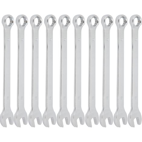 Jeu de 10 clés à cliquet 8 mm en acier chrome-tungstène pour réparation automobile (1/5)