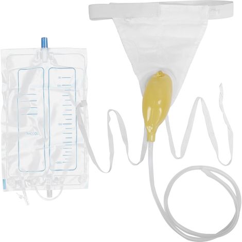 Urinoir masculin portable 1000ml, entonnoir d'urine pour patient alité âgé, dispositif de miction pour homme. (1/5)