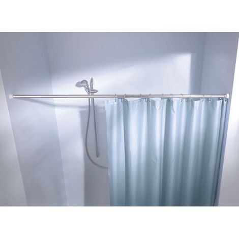 Kleine Wolke Federstange für Duschvorhänge 130 - 250 cm / Ø 2,5 cm / chrom Befestigung für Duschvorhänge