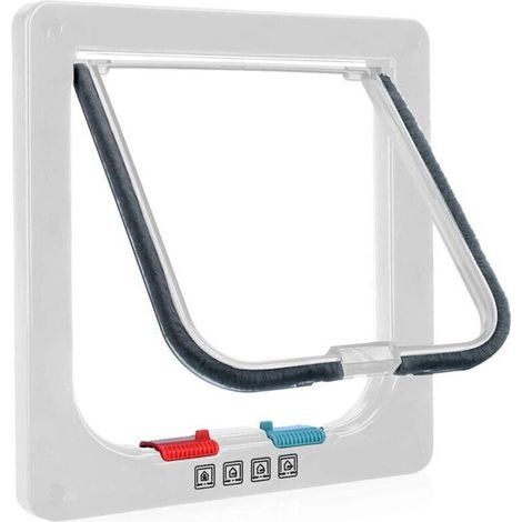 Chatière Pour Chat Et Petit Chien, Verrouillage Manuel 4 Positions, Économe En Énergie, Coupe-Froid, Facile À Installer Et Utiliser (1/4)