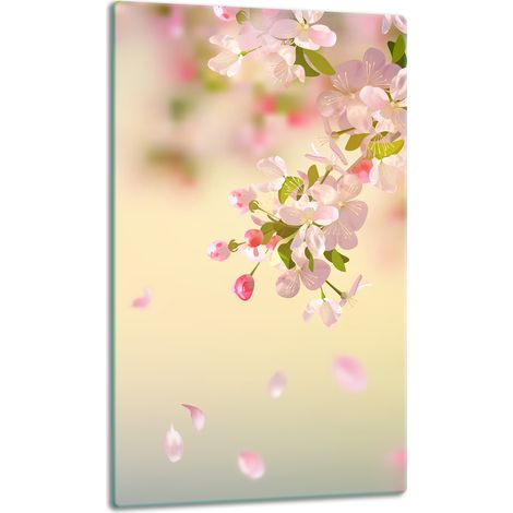 TABLERO DE MESA CON PANEL DE CRISTAL DE 30x52 CM, DISEÑO DE FLORES (1/5)