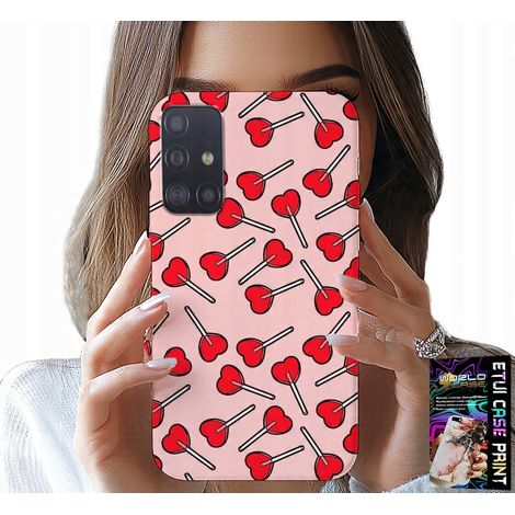 Custodia per Samsung Galaxy A71 - motivo femminile e alla moda a lecca-lecca e cuori (1/5)