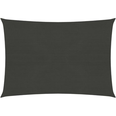 Voile toile d'ombrage parasol PEHD 2 x 3,5 m anthracite