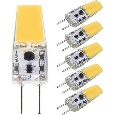 Ampoule LED GY6.35 Epistar Sapphire, perles lumineuses 1508 5W AC/DC12VCOB, insertion pour lampe suspendue, source lumineuse LED, ampoule halogène (non dimmable, lot de 5) (1/4)