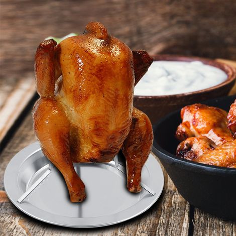 Support vertical en acier inoxydable pour rôtir un poulet, grille de rôtissage, outils de barbecue (1/5)