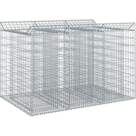 Maison Exclusive - Gabionen-Hochbeet 2 pcs Silber