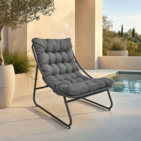 Fauteuil - HOME DECO FACTORY - Dolce Vita - Gris