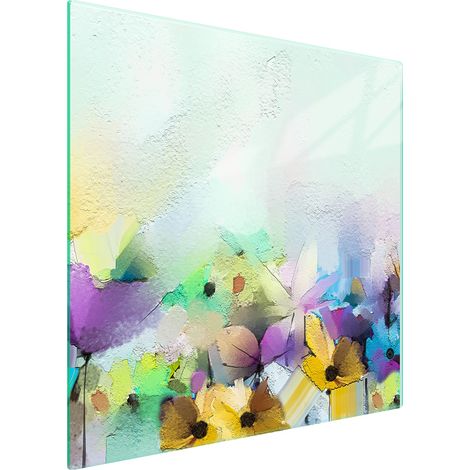 PIASTRA PROTETTIVA IN VETRO PER STUFA 50x52 FIORI (1/5)