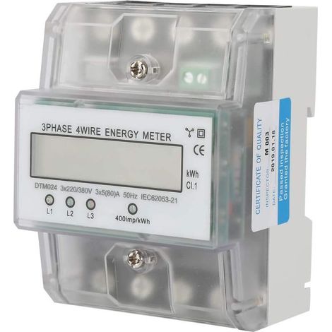 220V/380V 5-80A Energy Meter DTM024 3-Phase 4P Wattmeter KWh Digital Electricity Meter with LCD, other energy distribution and control devices (1/5)