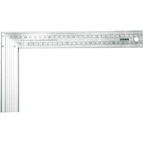 SQUADRA CARPENTIERE ALLUMINIO/INOX - 400X185MM