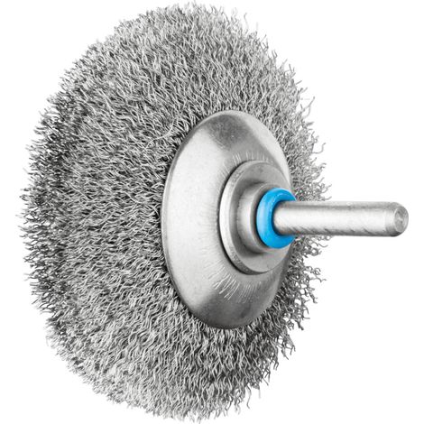 PFERD INOX-TOTAL Kegelbürste ungezopft KBUIT Ø70x10mm Schaft-Ø6 mm Edelstahl-Draht-Ø0,20 (1/4)