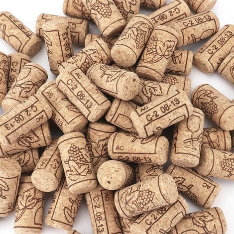100 Bouchons en Liège Bouchons en Liège en Bois Naturel Pour Bouteille de Vin Maison Déco Loisir Bricolage, 2,2 x 4,4 cm (1/5)