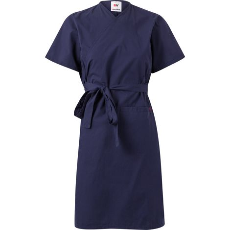 Bata cruzada de mujer manga corta para industria alimentaria VELILLA Serie 259002 XL Azul marino
