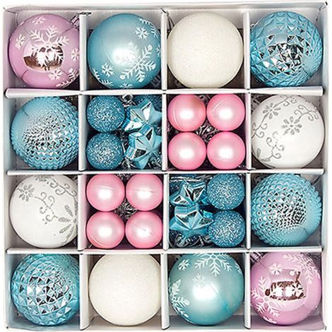 Weihnachtsdekoration, Weihnachtsbaumschmuck-Set, bruchsichere Christbaumkugeln, Weihnachtsdekoration in großen Mengen für die Tischdekoration (1/4)