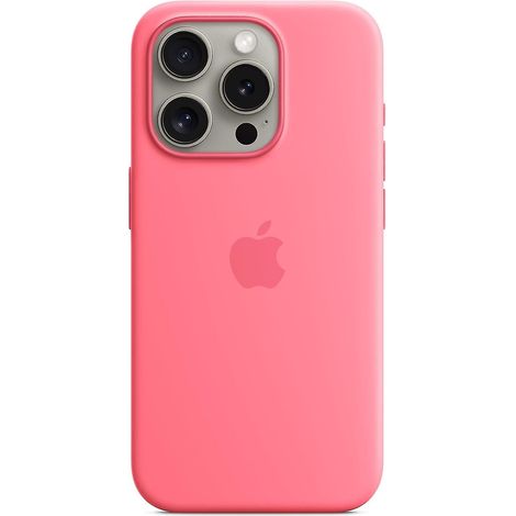 Silikonhülle mit MagSafe für Apple iPhone 15 Pro (Pink)