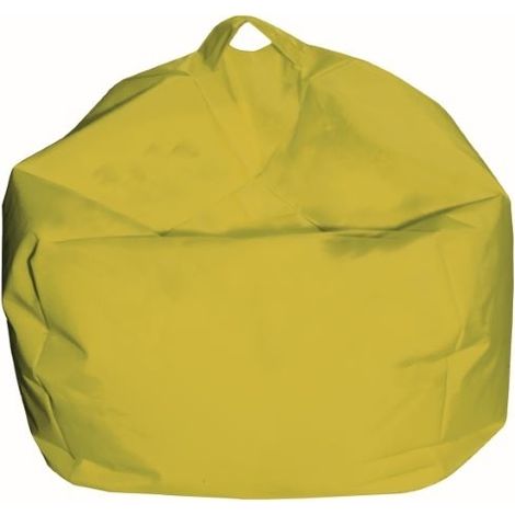 Poltrona Sacco per Interni ed Esterni Poltrona in Nylon a Sacco Pouf con Imbottitura in Micropolistirolo Colore Giallo (1/2)