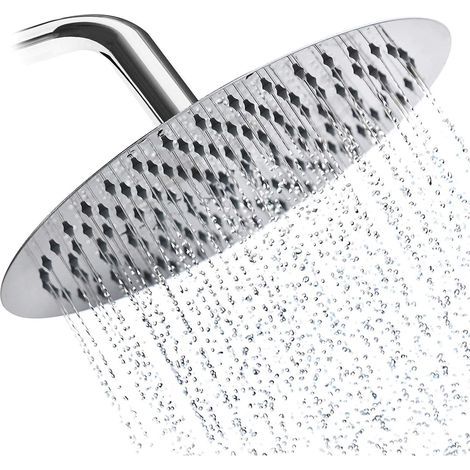 Der 8-Zoll-Rundduschkopf aus Edelstahl, die um 180° drehbare Hochdruck-Wasserfalldüse und das Wasserauslassdesign aus Silikon sorgen für ein hervorragendes Duscherlebnis