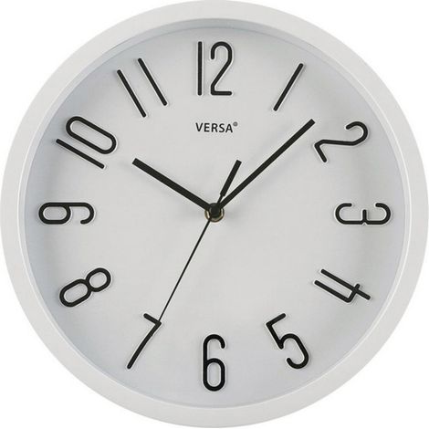 VERSA reloj pared blanco 30 cm , Reloj Pared Blanco 30cmMarca: VersaReloj De Pared Plástico (4,6 X 30 X 30 Cm)Dimensiones aproximadas: 4,6 x 30 x 30 cmColor: blanco (1/4)