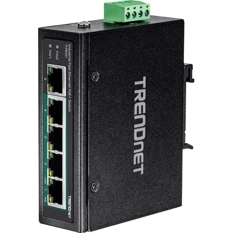 [NEUWERTIG] B-Ware Tren Dnet Switch Hub Industrial Ethernet Netzwerk Schwarz Po E Din Rail Ti Pe50