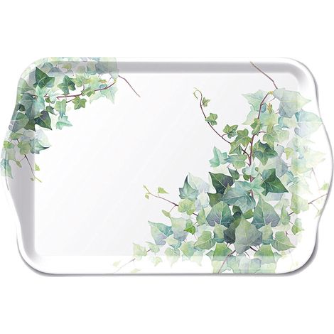 Mini plateau vide poche rectangulaire hedera blanc (1/3)