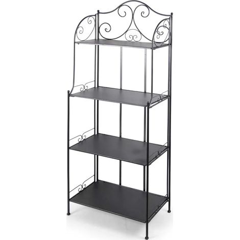 Scaffale in metallo con 4 ripiani cm 60x32x160h