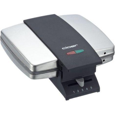 Cloer 1445 Gaufrier Noir 930 W Acier Inoxydable (1/2)